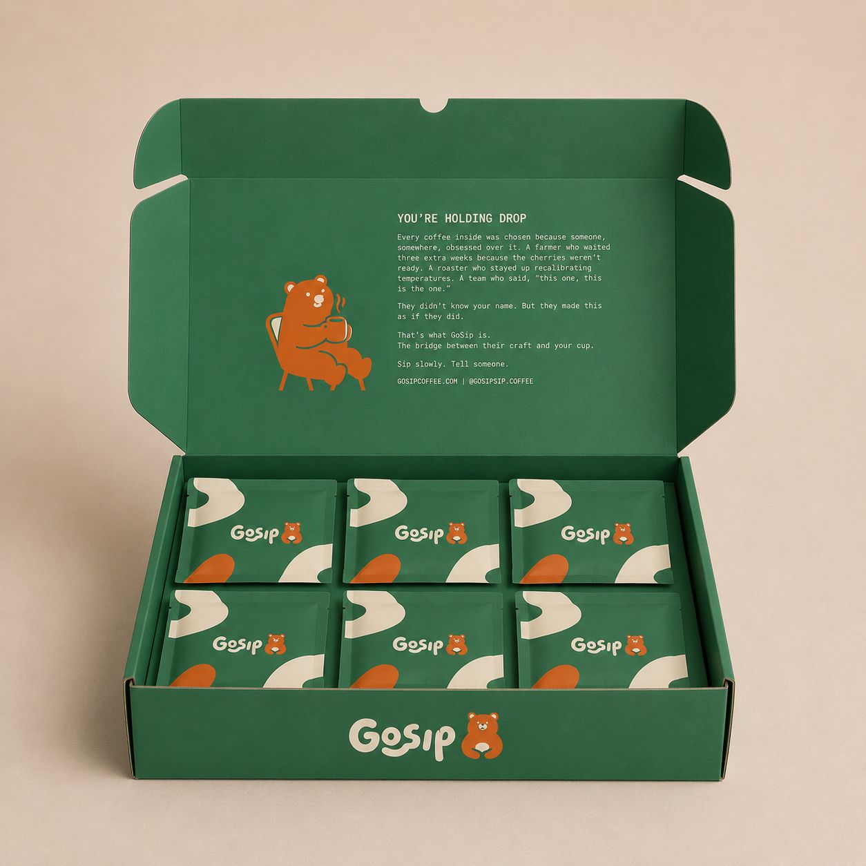 GoSip Drop One - Whole Bean Nutty Box